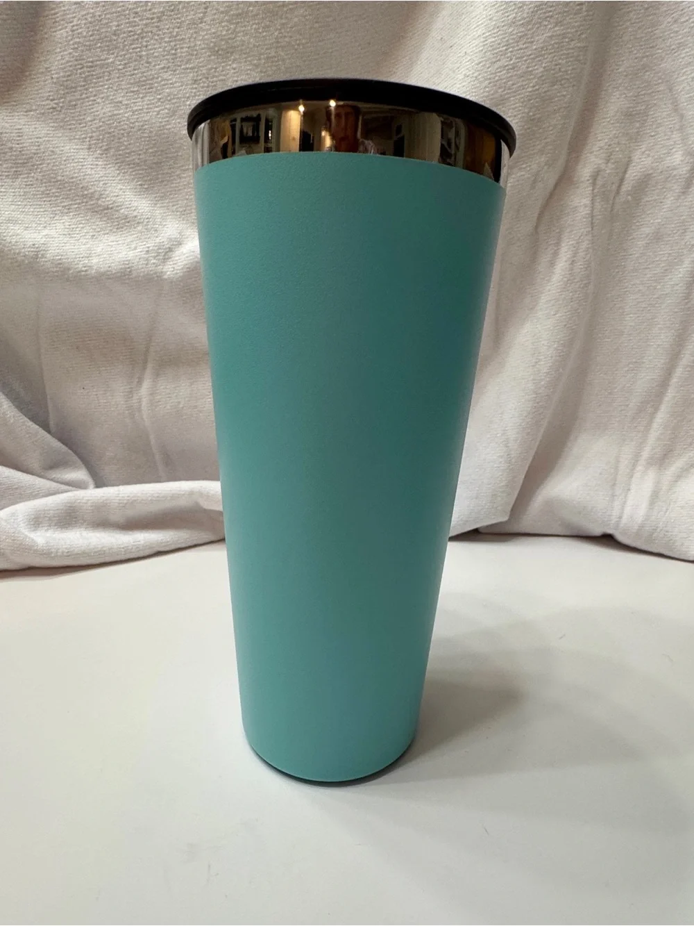 Hydro Flask Light Teal Powder-Coated Stainless Tumbler